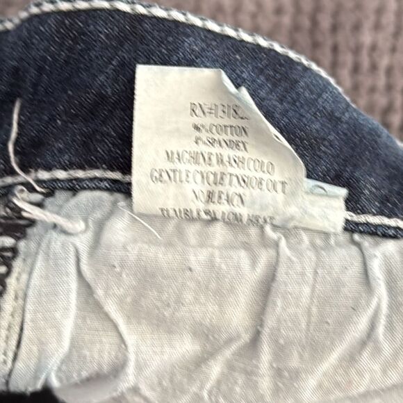 Miss Chic Bootcut Jeans‎ Size 11 Medium Wash Embellished Pockets Stretch Denim - Picture 7 of 8